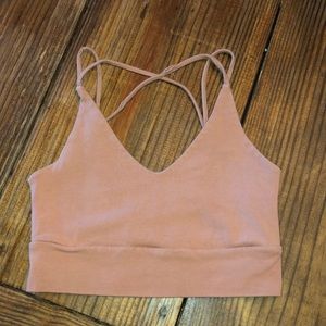 Forever 21 dusty pink bralette crop top